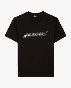 T-shirt What Is métallique noir