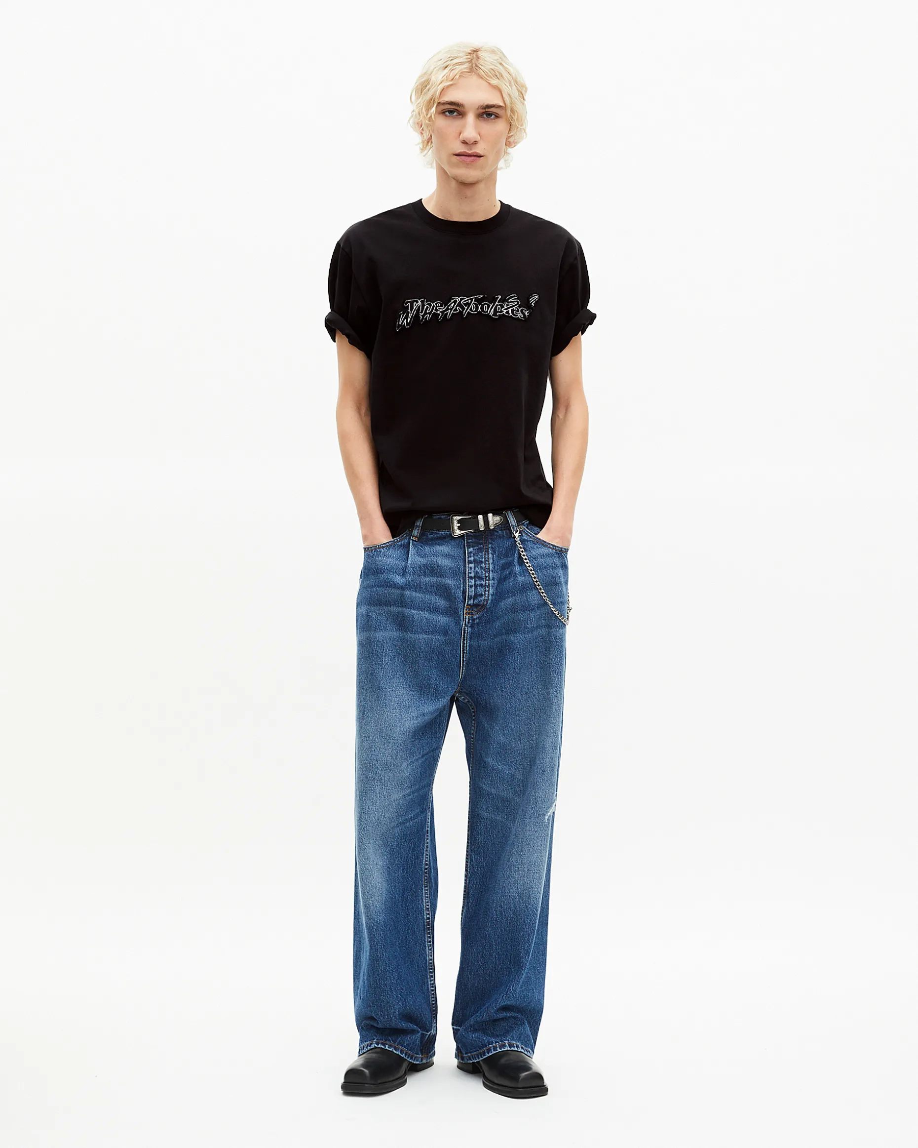 T-shirt What Is métallique noir