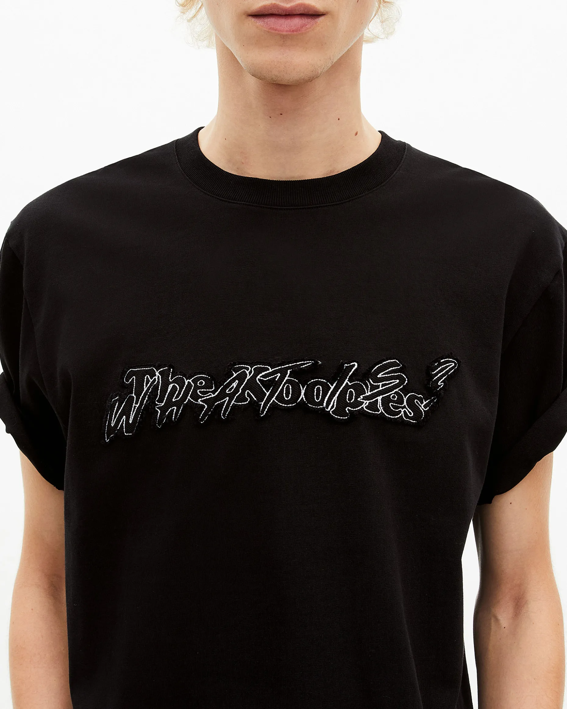 T-shirt What Is métallique noir