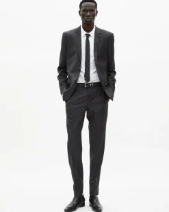 Veste de costume coupe ajustée en laine gris