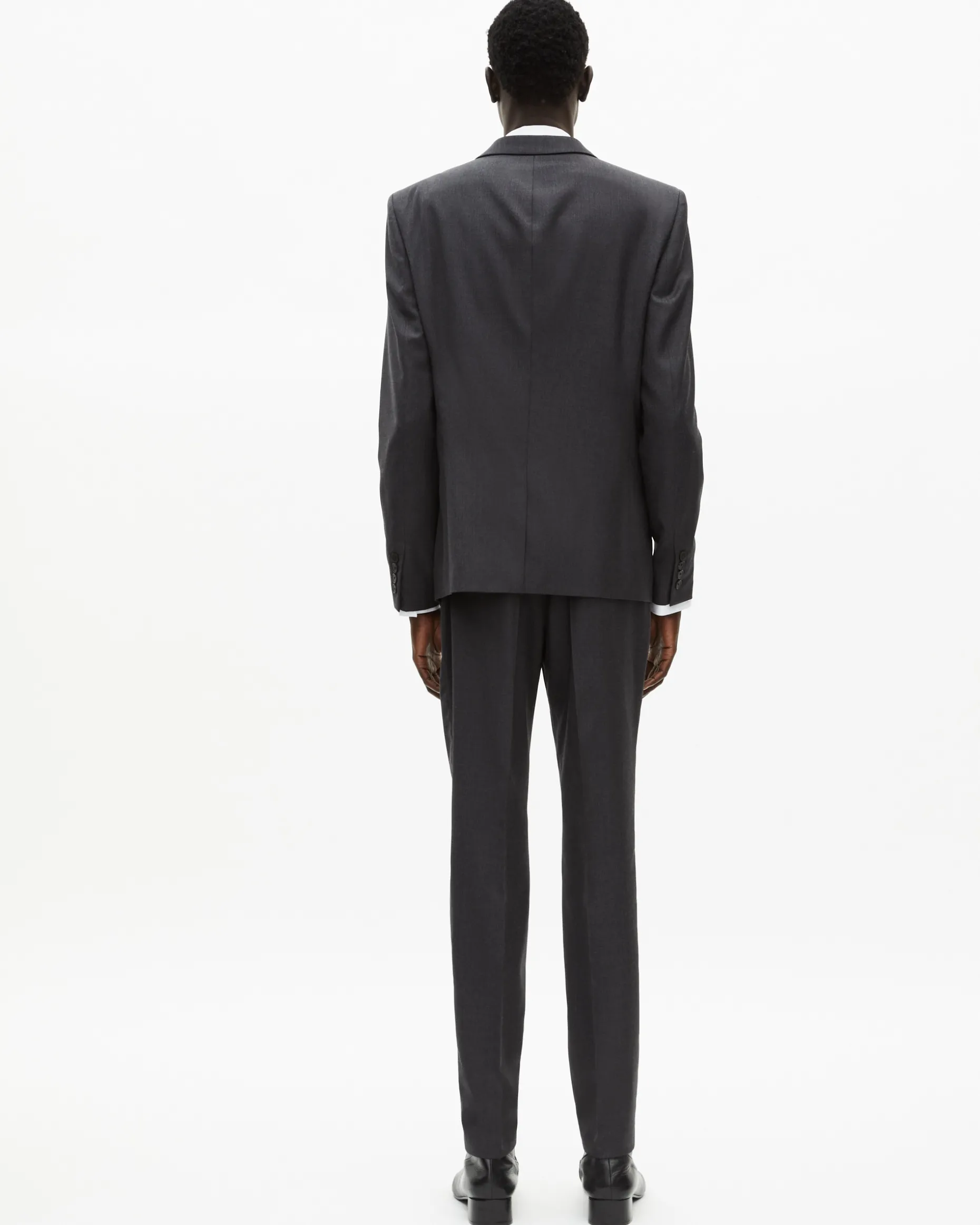 Veste de costume coupe ajustée en laine gris