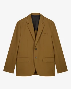 Veste de costume en coton lin bronze