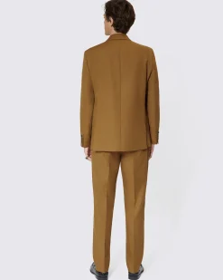 Veste de costume en coton lin bronze