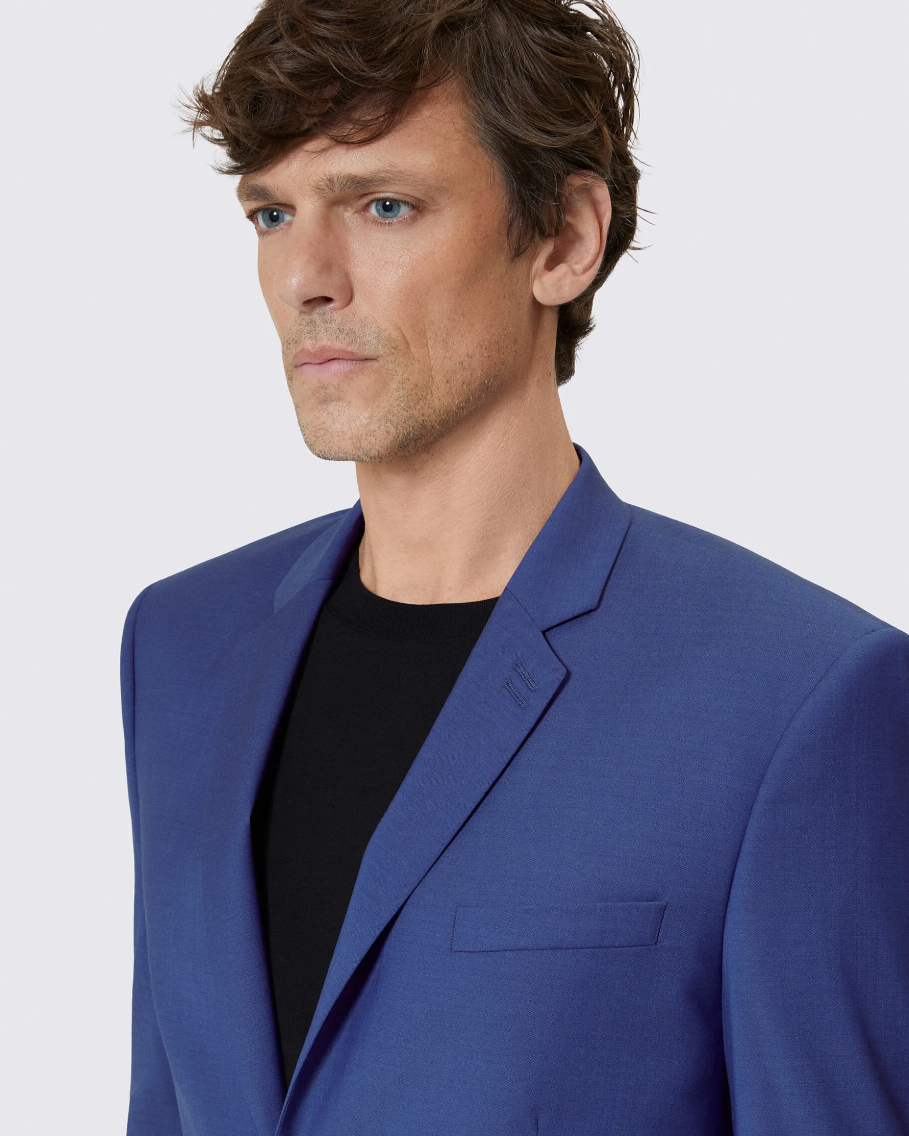 Veste de costume en laine bleue