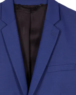 Veste de costume en laine bleue
