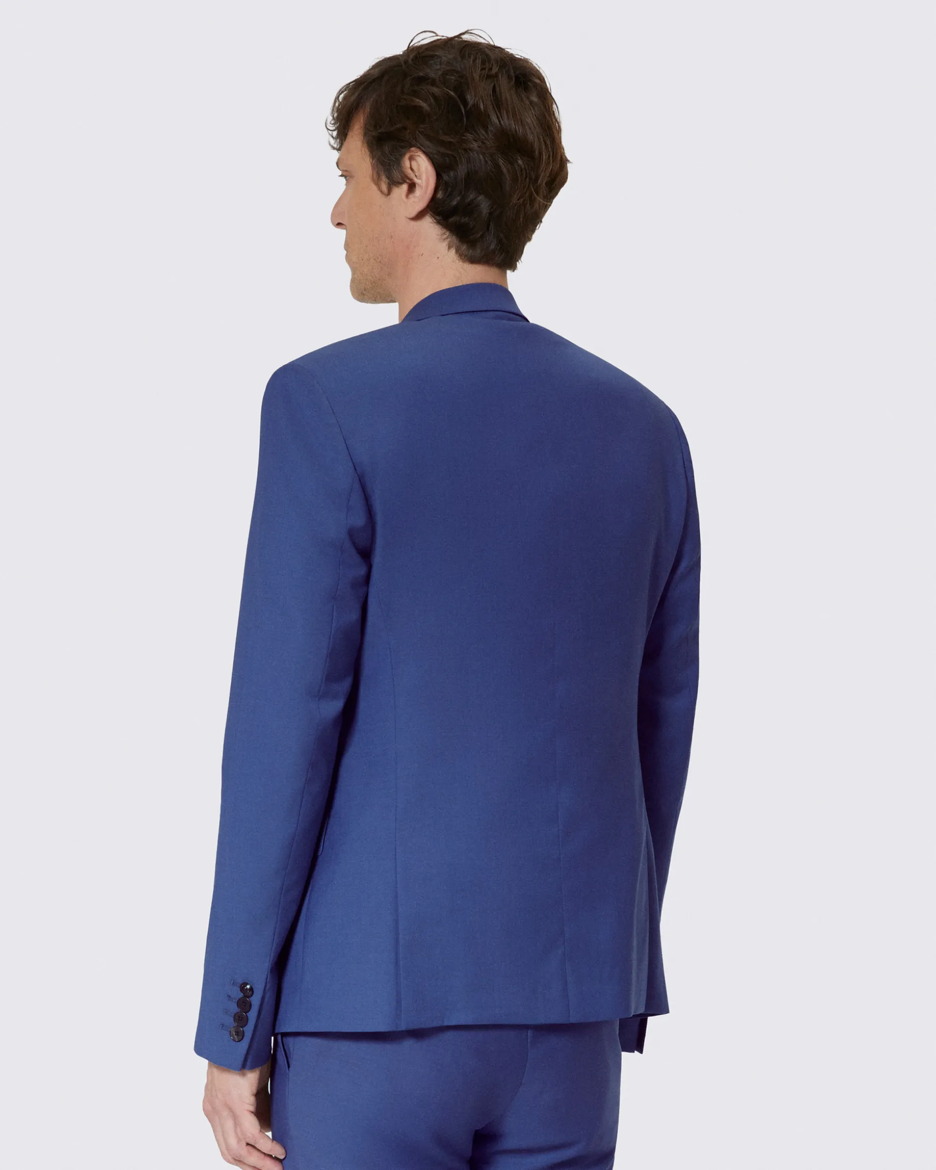 Veste de costume en laine bleue