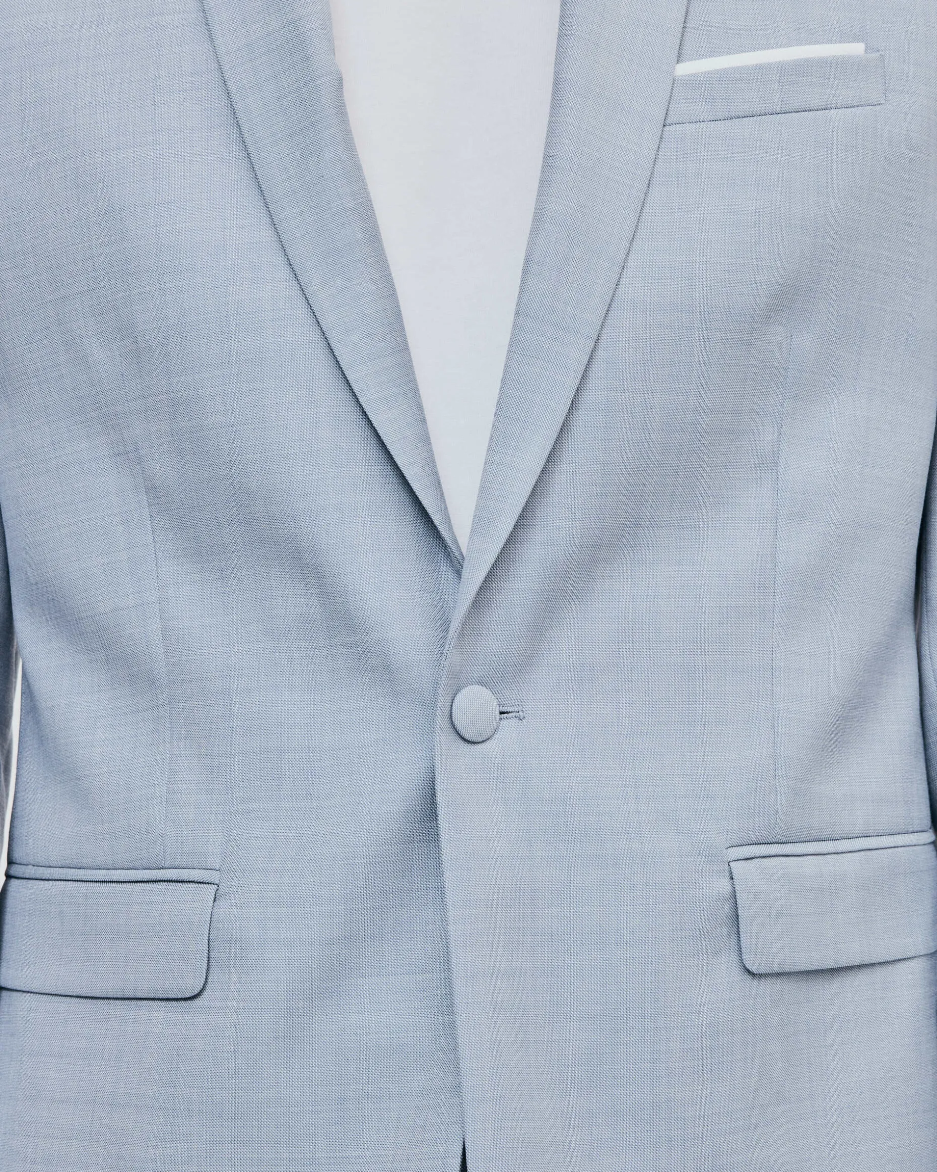 Veste de costume en laine coupe ajustée bleu