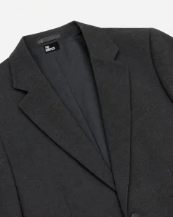 Veste de costume en laine gris anthracite