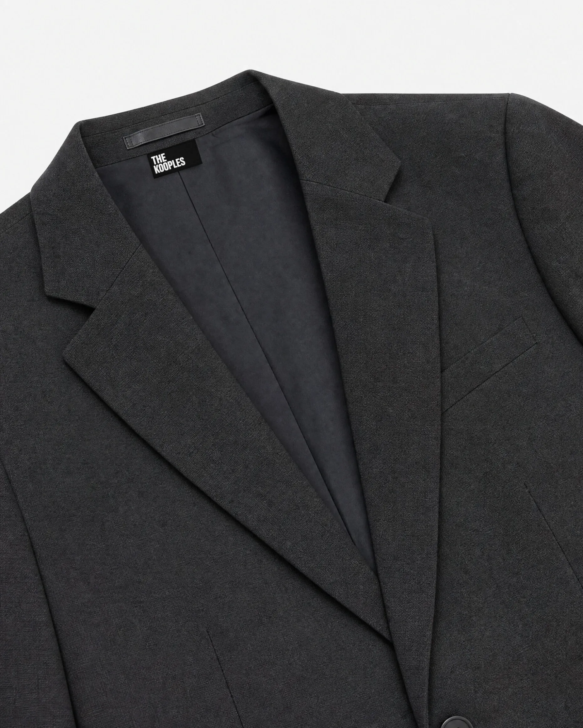 Veste de costume en laine gris anthracite
