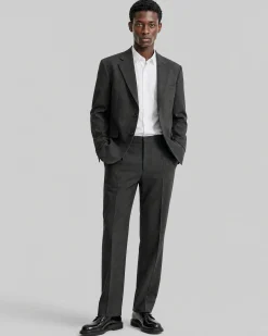 Veste de costume en laine gris anthracite
