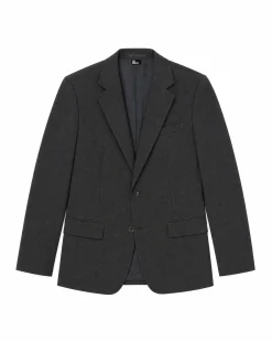 Veste de costume en laine gris anthracite