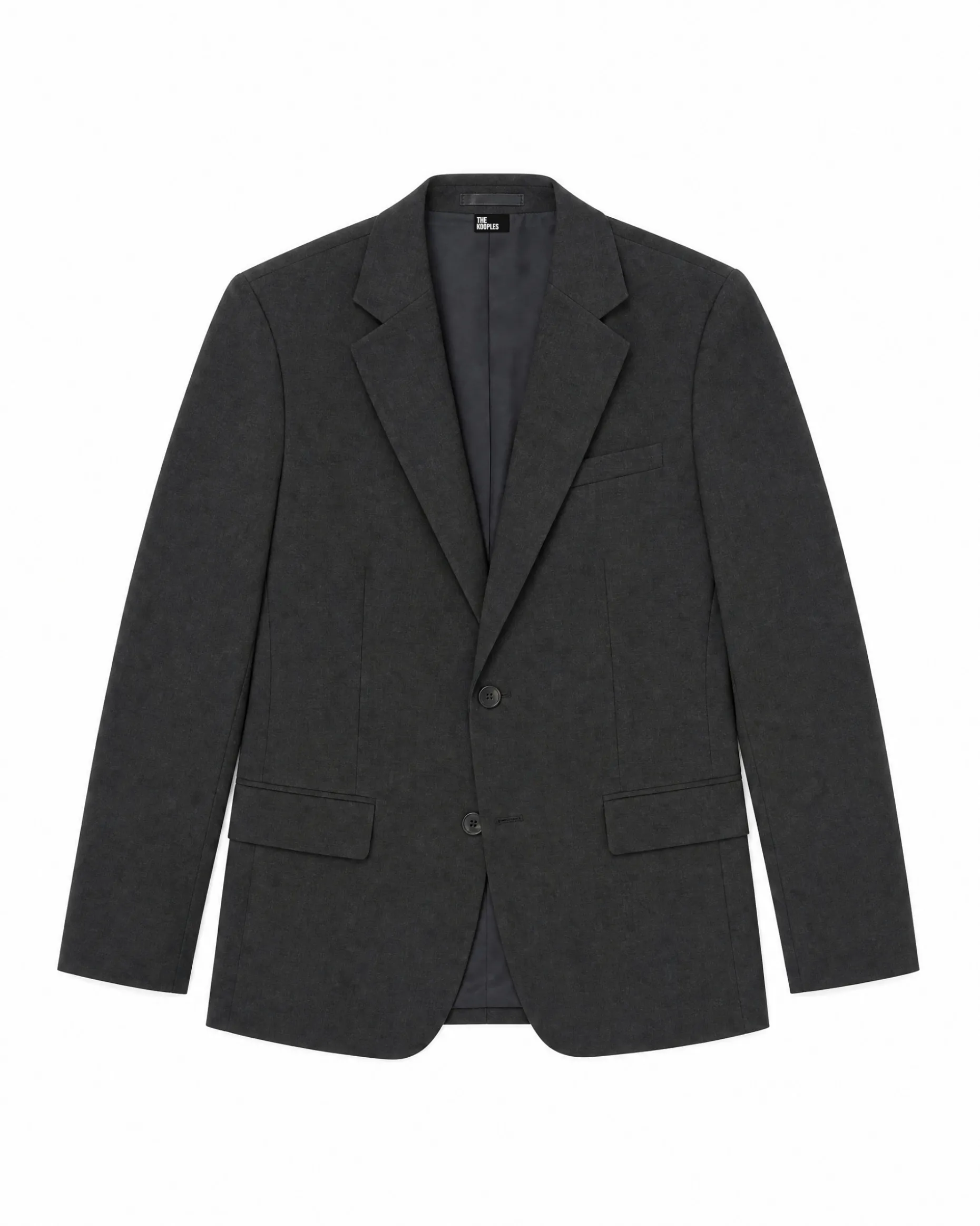 Veste de costume en laine gris anthracite