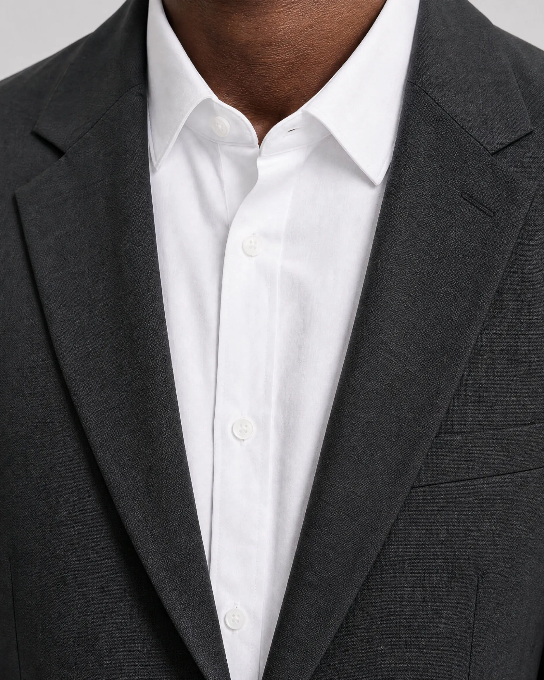 Veste de costume en laine gris anthracite