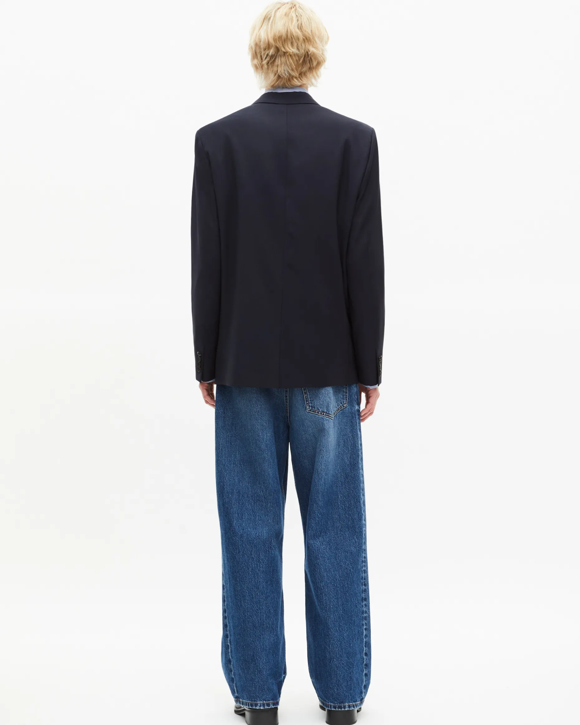Veste de costume en laine marine