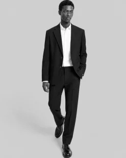 Veste de costume en laine noire