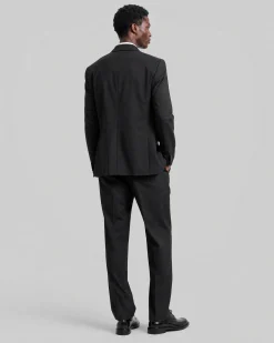 Veste de costume en laine noire