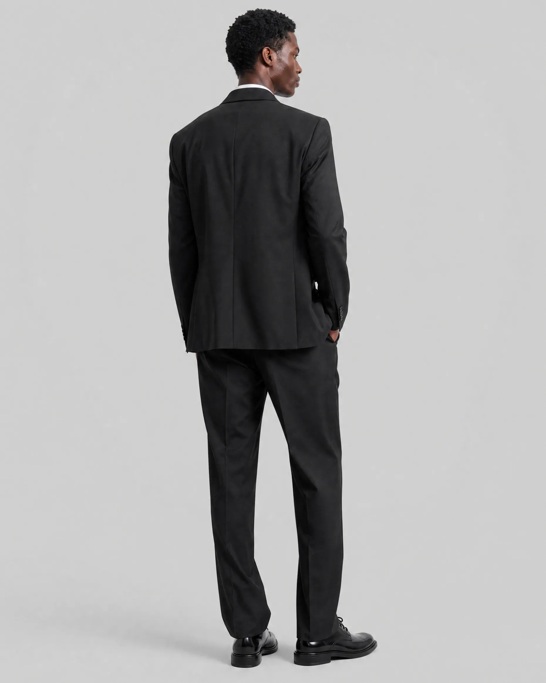 Veste de costume en laine noire