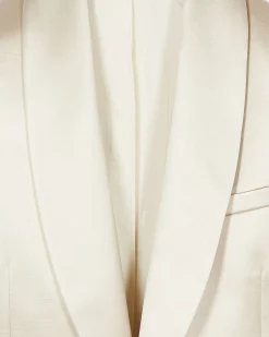 Veste de smoking en satin écru