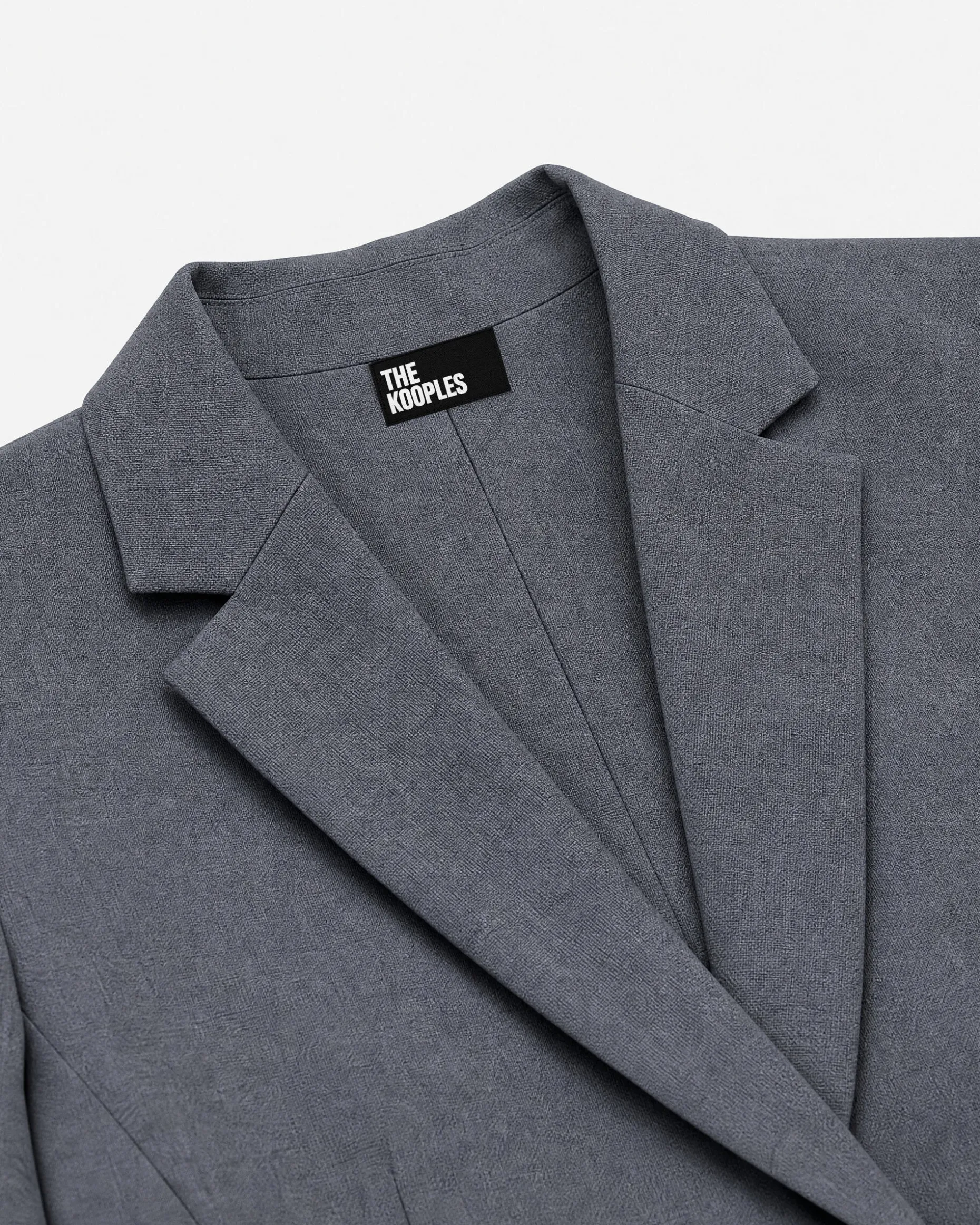 Veste de tailleur ajustée en laine mélangée grise