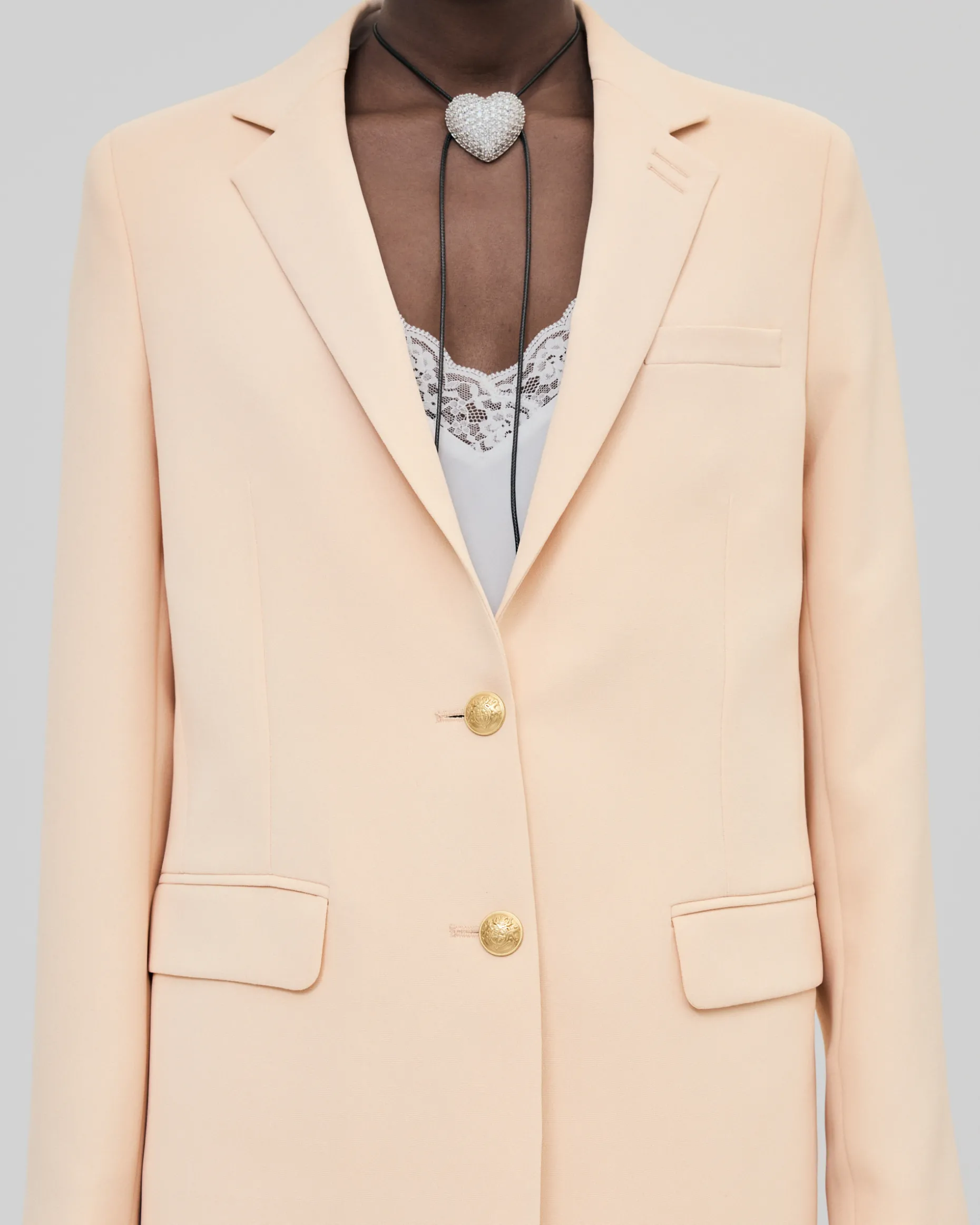 Veste de tailleur droite pêche
