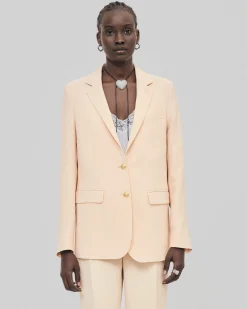 Veste de tailleur droite pêche