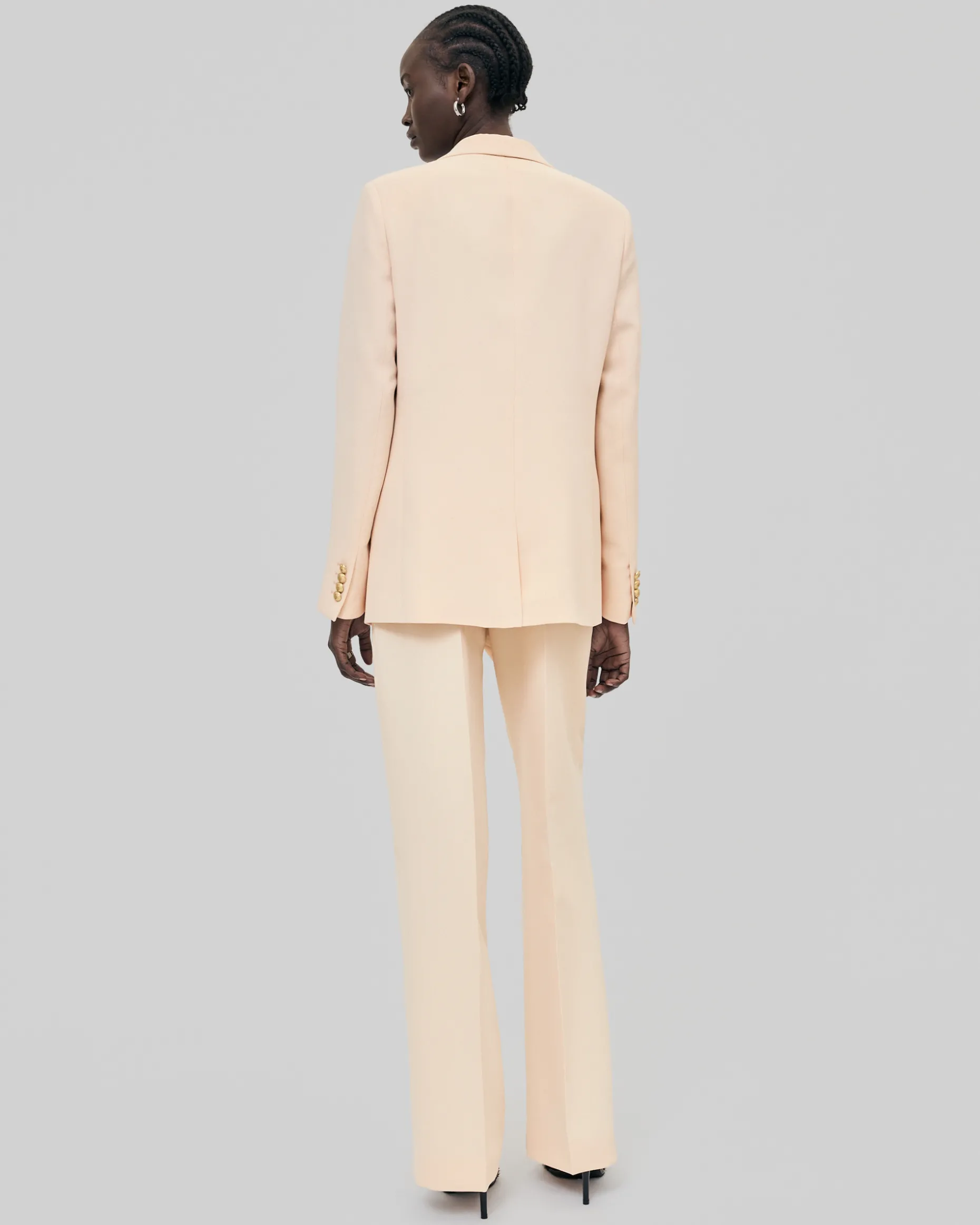 Veste de tailleur droite pêche