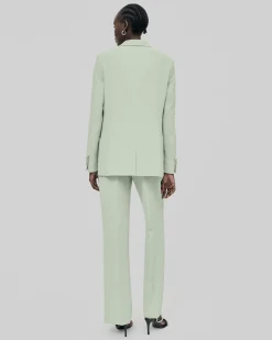 Veste de tailleur droite vert pastel