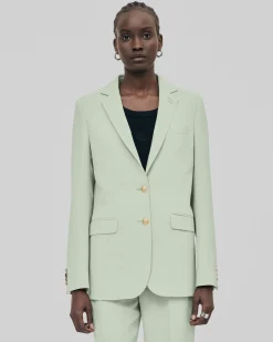 Veste de tailleur droite vert pastel