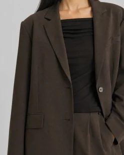 Veste de tailleur en laine marron