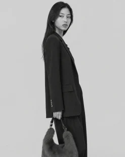 Veste de tailleur en laine marron