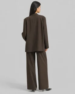 Veste de tailleur en laine marron