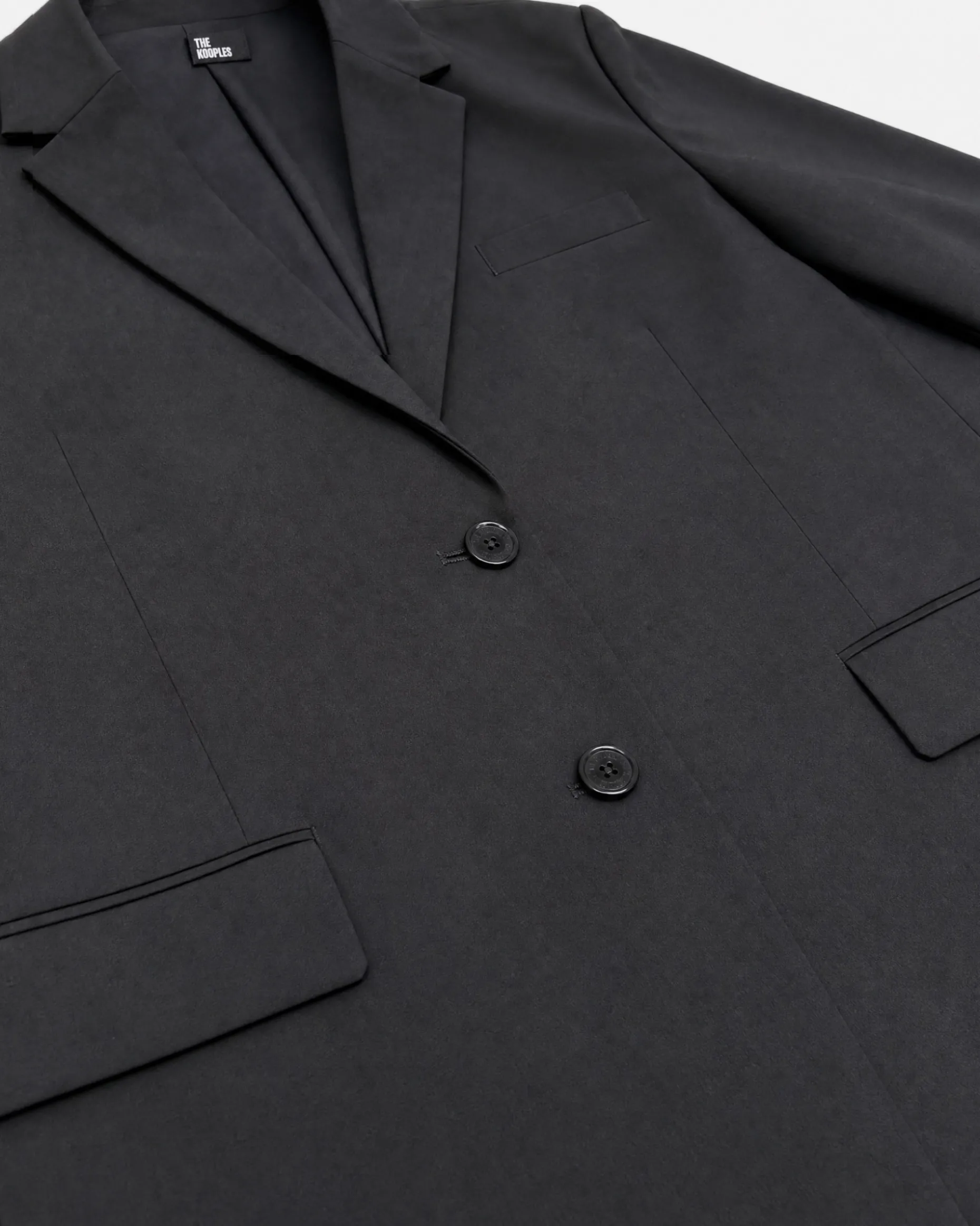Veste de tailleur oversize en laine noire