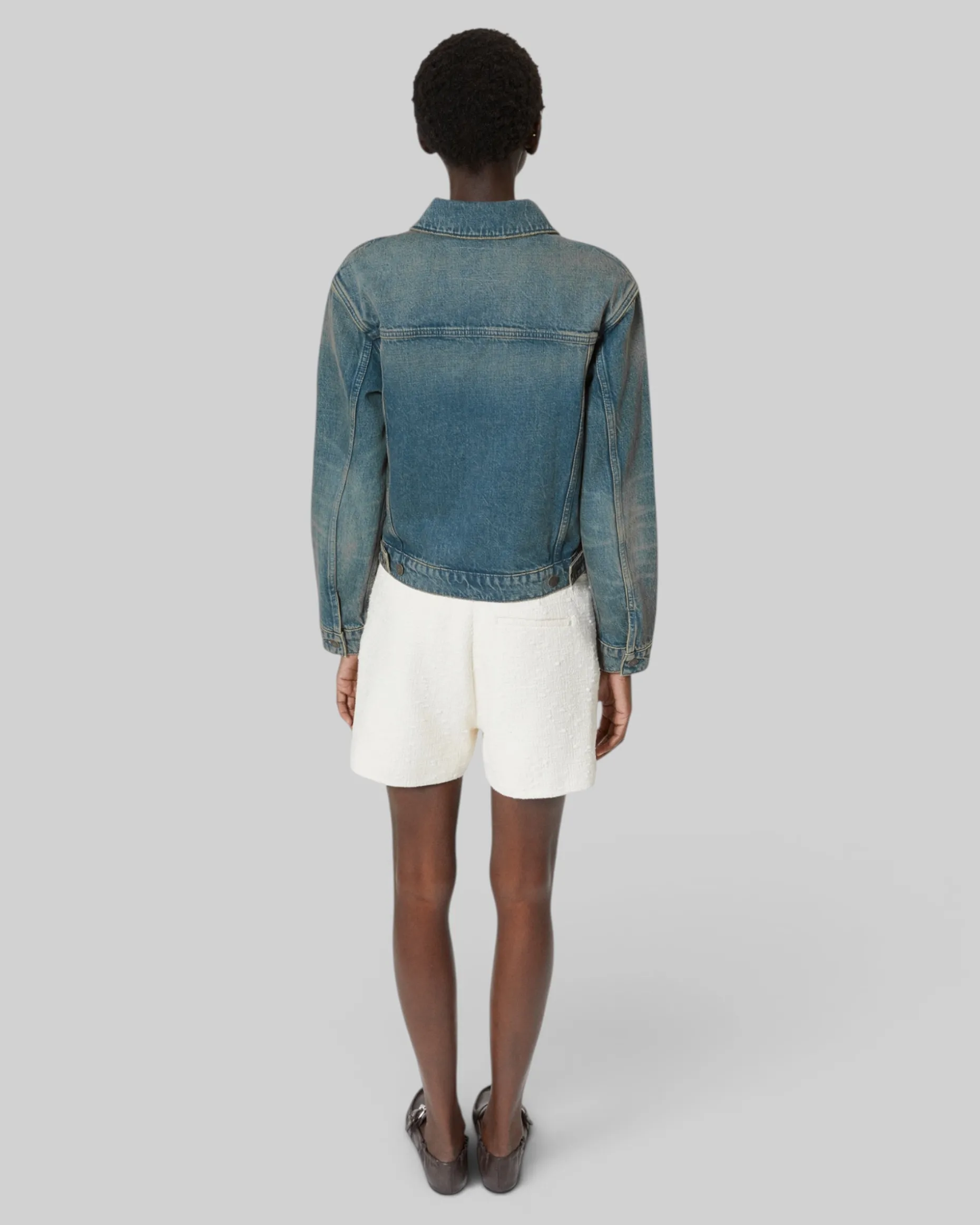 Veste en denim bleu