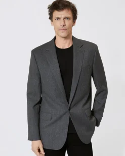 Veste en laine grise