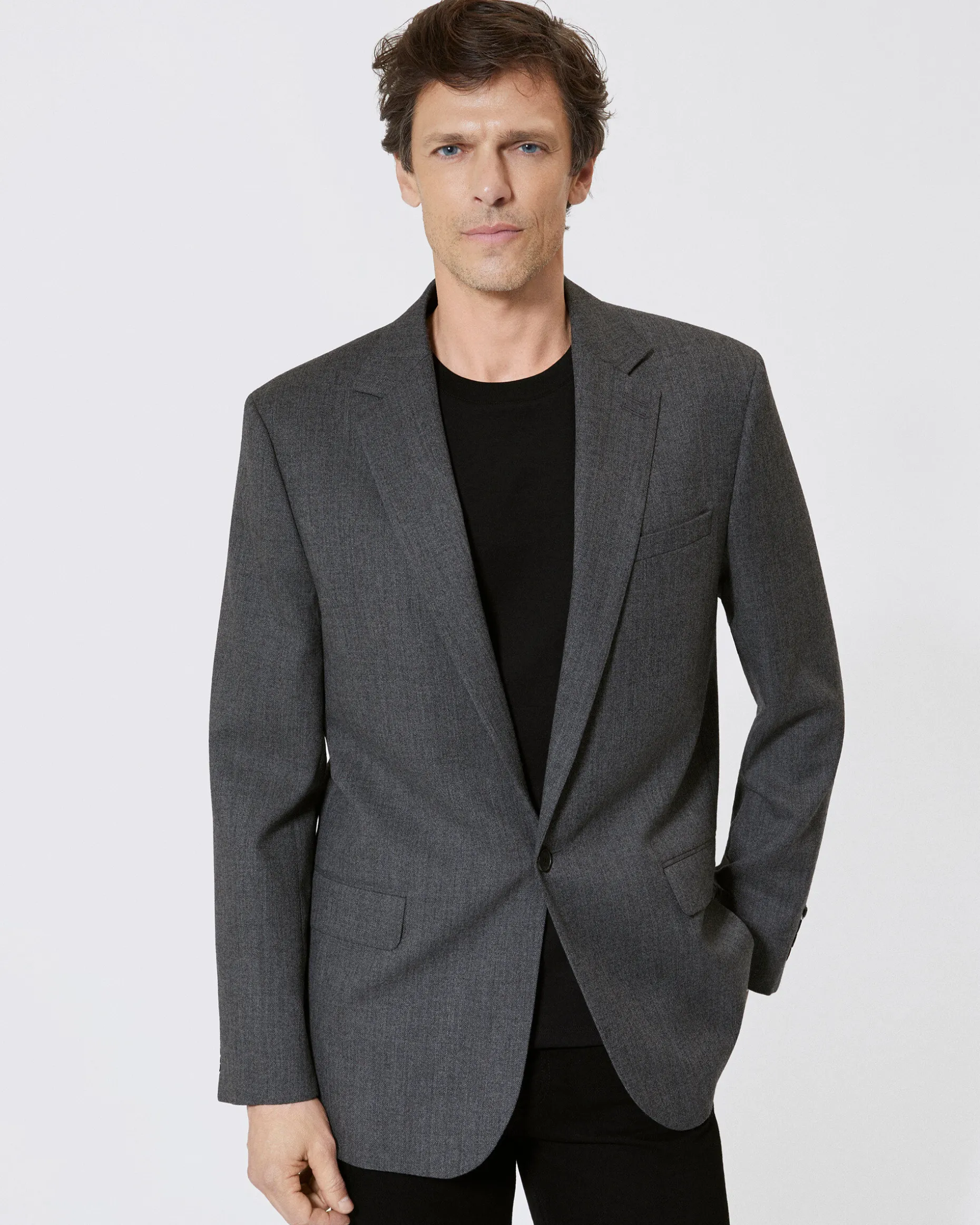 Veste en laine grise