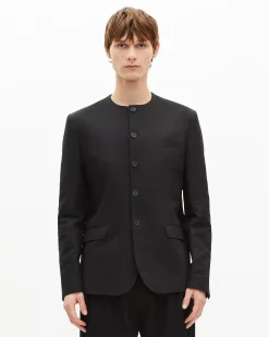 Veste sans col noire