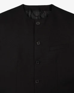Veste sans col noire