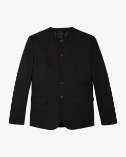 Veste sans col noire