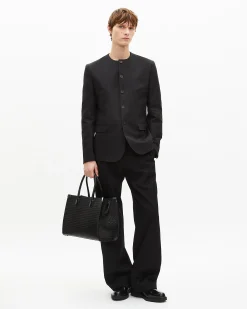 Veste sans col noire