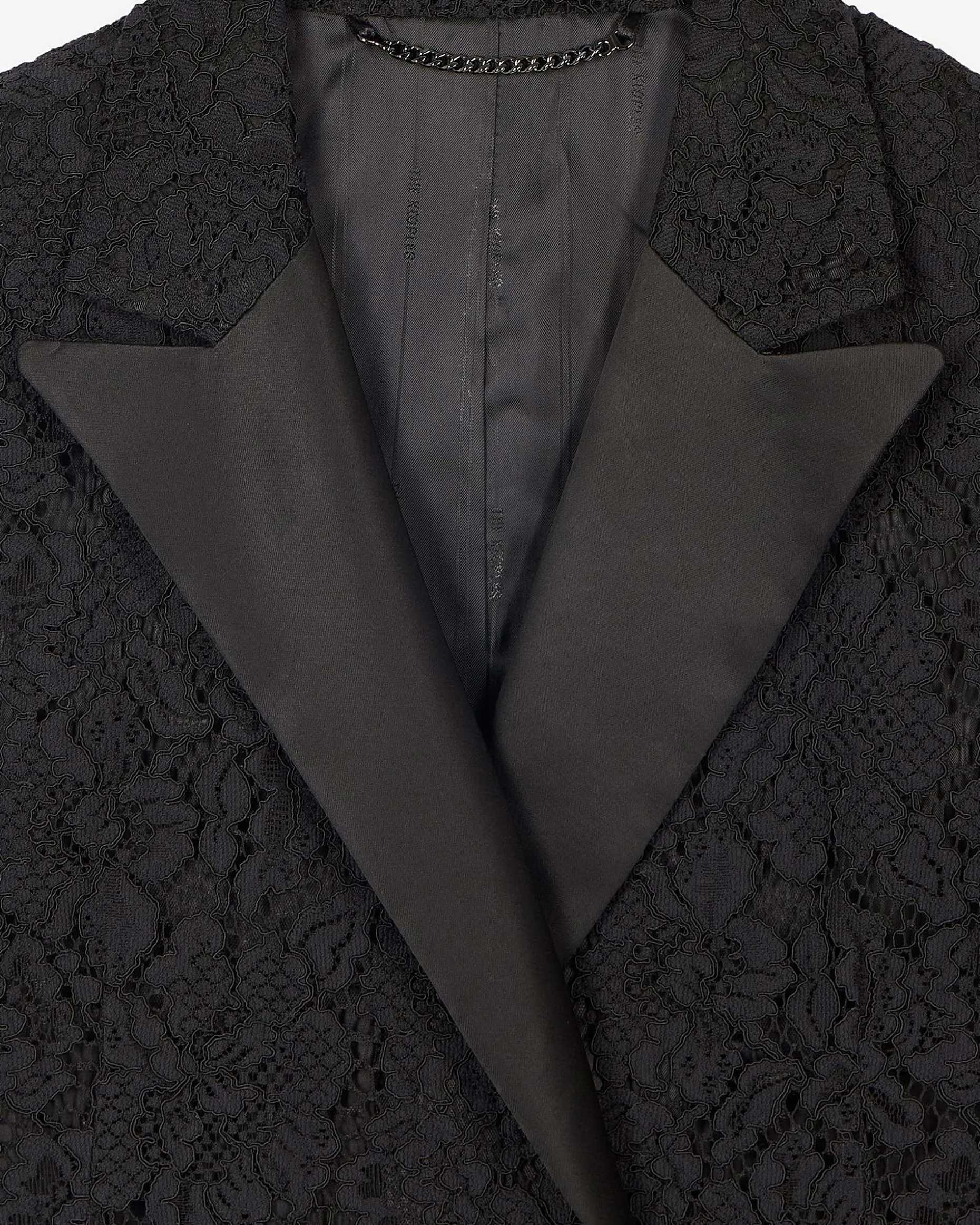 Veste tailleur en dentelle noire