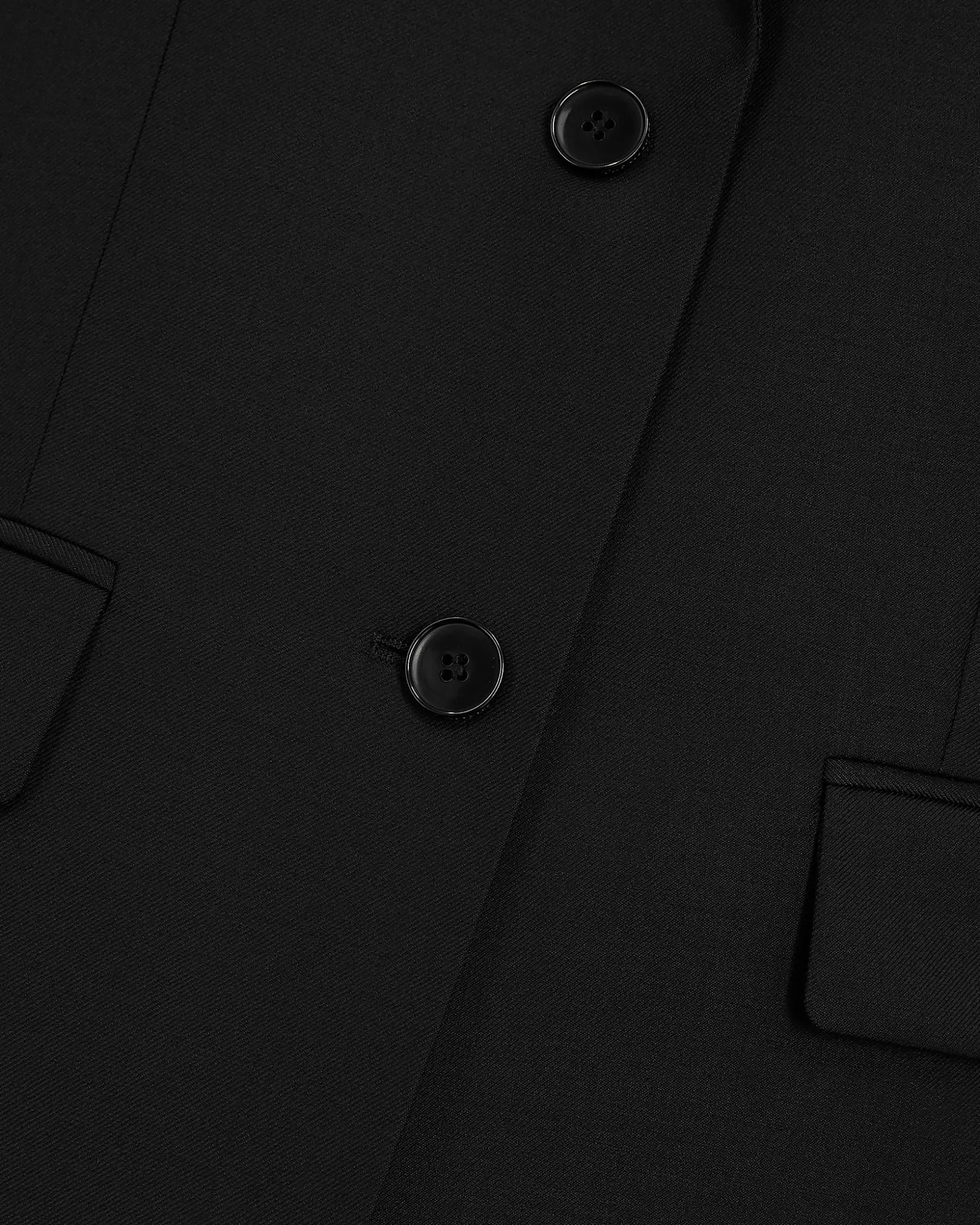 Veste tailleur en laine coupe cintrée noire