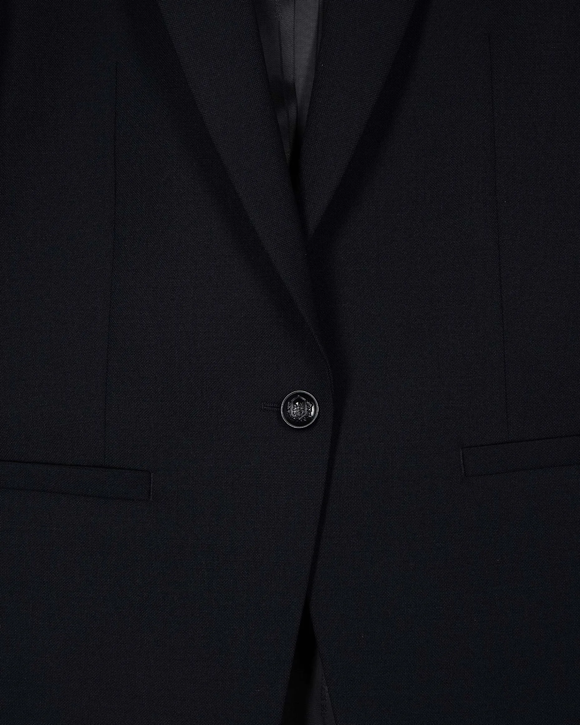 Veste tailleur en laine mélangée marine